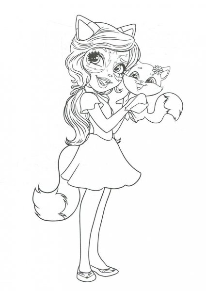 Энчантималс раскраска Филисити