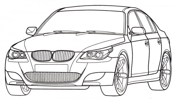 Раскраска BMW m5 f90