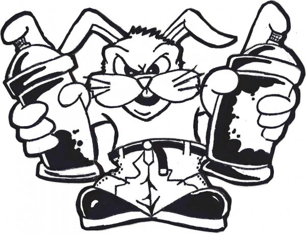 Граффити раскраска