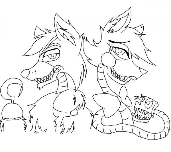 Раскраски ФНАФ Фокси