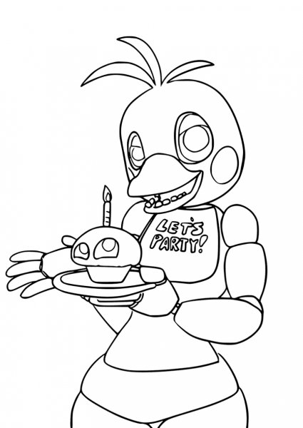 Раскраски Фредди Бонни и чика