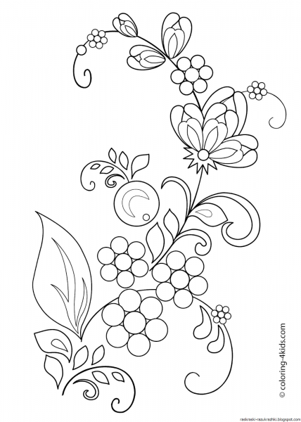 Петриковская роспись раскраска