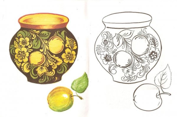 Хохломская роспись раскраска