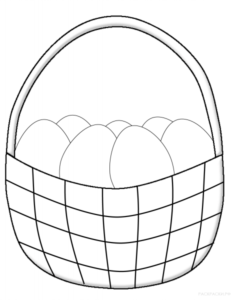 Корзинка раскраска для малышей