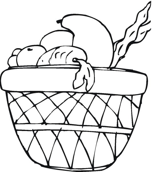 Корзина с яйцами раскраска