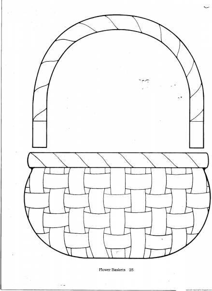 Плетеная корзина раскраска