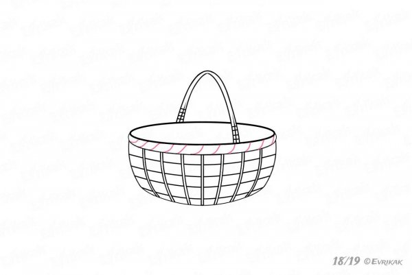 Корзина раскраска для детей