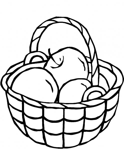 Корзина трафарет для детей