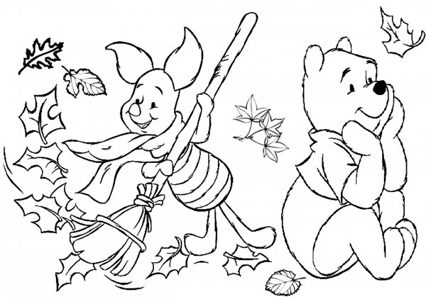 Раскраски на тему осень