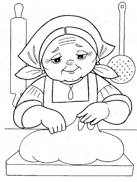 Бабушка рисунок