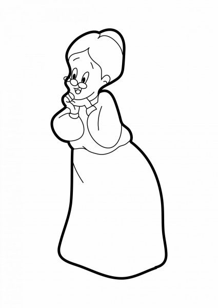 Раскраска бабушка