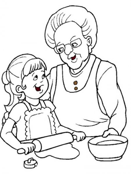 Эскиз бабушки