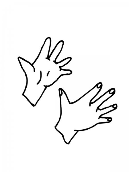Рука раскраска для детей