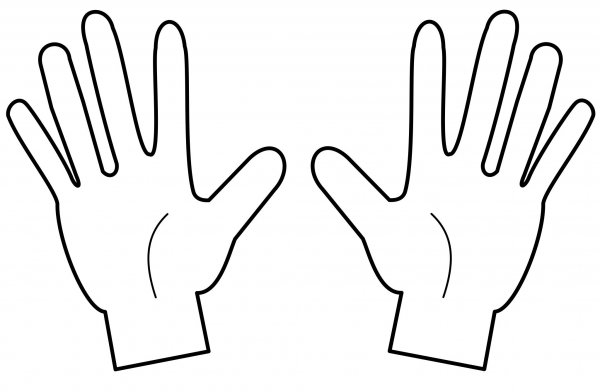 Контур ладони для вырезания