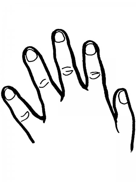 Кисть руки раскраска