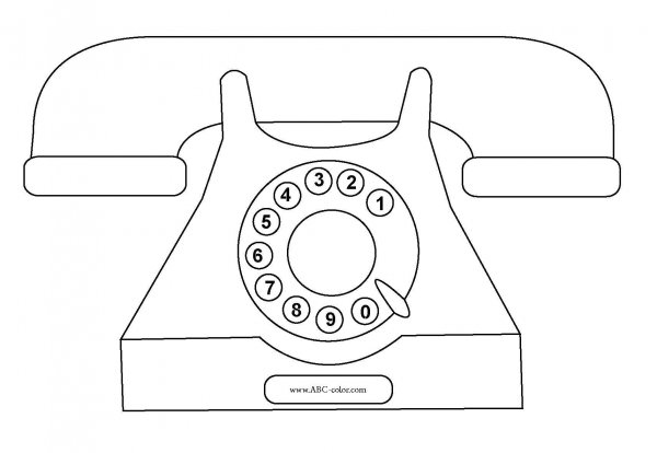 Телефонный аппарат шаблон