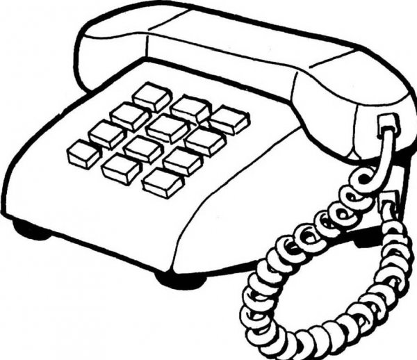 Телефонный аппарат раскраска
