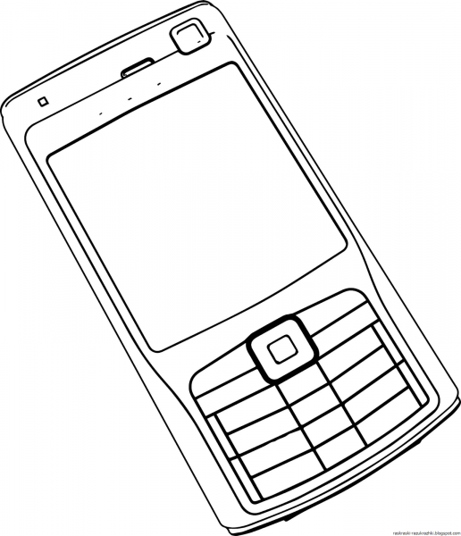 Сотовый телефон раскраска для детей
