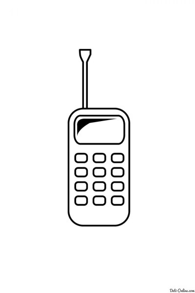Раскраска сотовый телефон