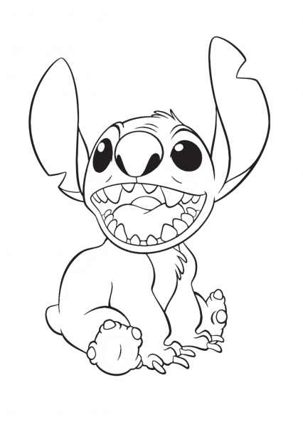 Стич раскраска