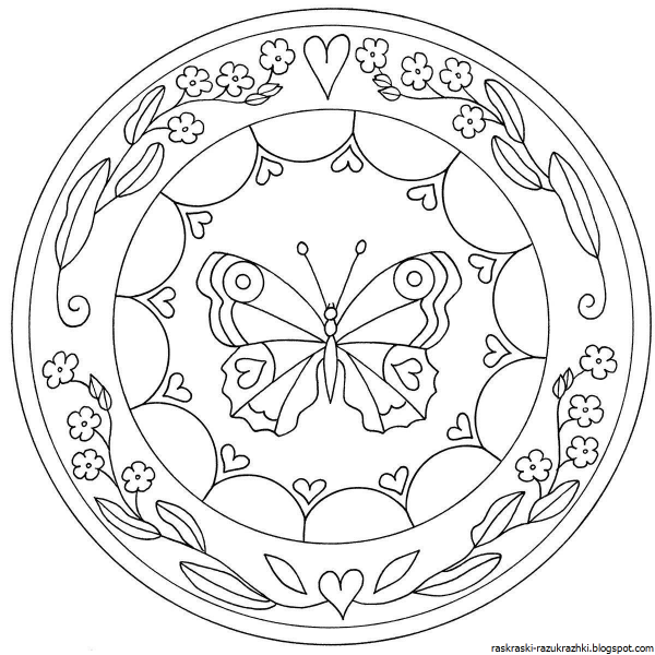 Раскраска Мандала для детей