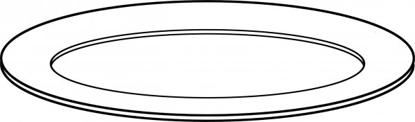 Тарелка раскраска для детей