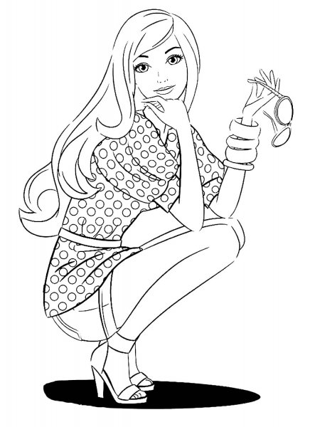 Раскраски модные девочки