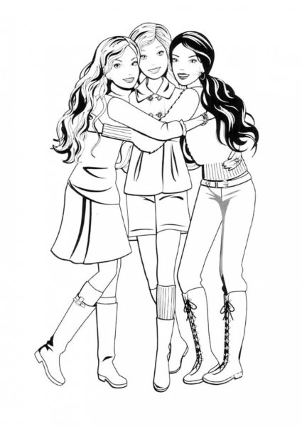 Раскраска подруги