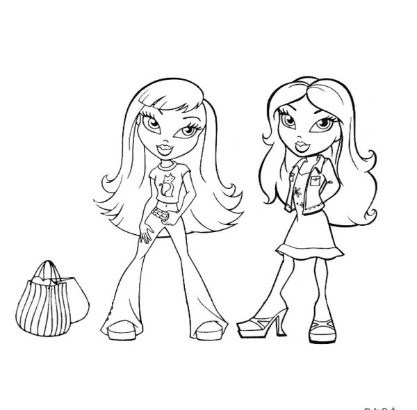 Раскраски для девочек братц подружки