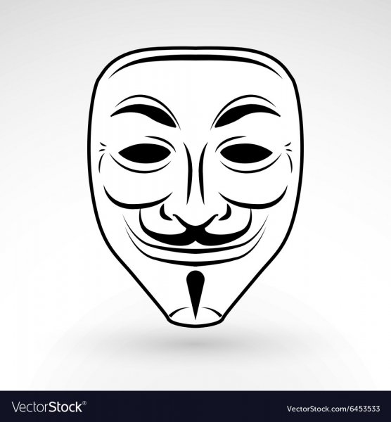 Разрисовка маски Анонимуса легкие