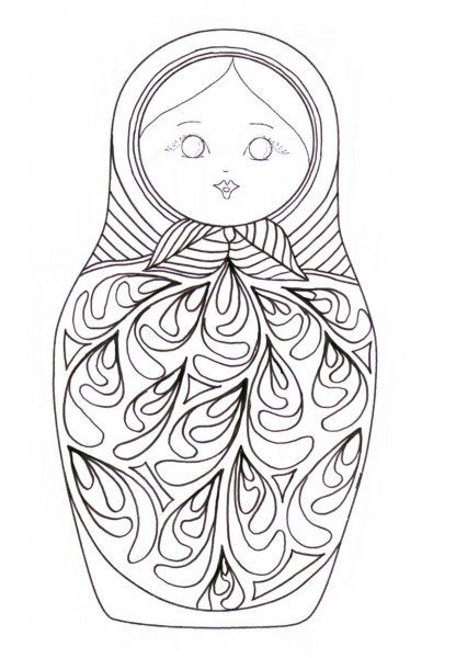 Матрешки для раскрашивания детям