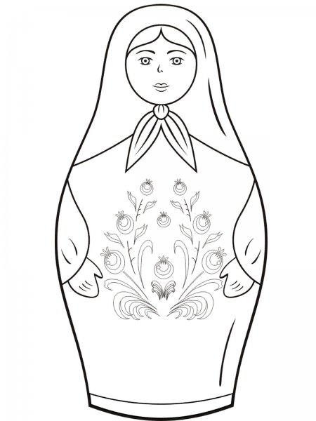 Матрешки для раскрашивания детям