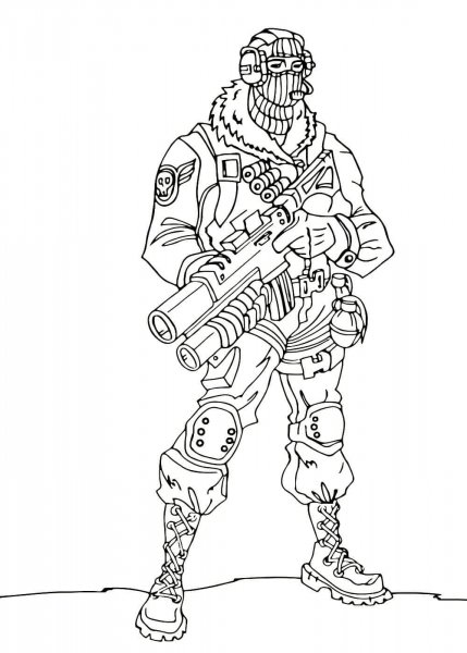 Раскраски Fortnite Ронин