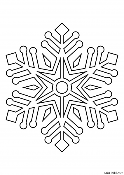 Снежинки для раскрашивания детям