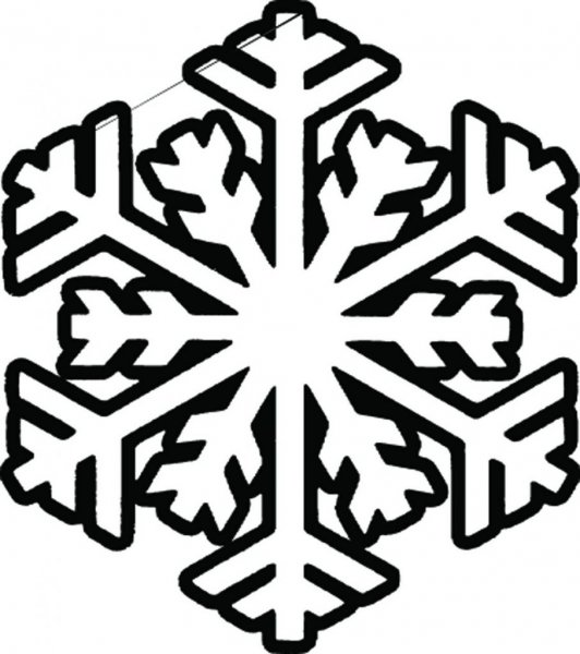 Снежинка картинка для детей раскраска