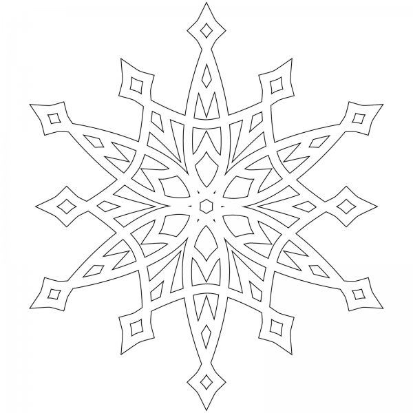 Трафареты снежинок для вырезания