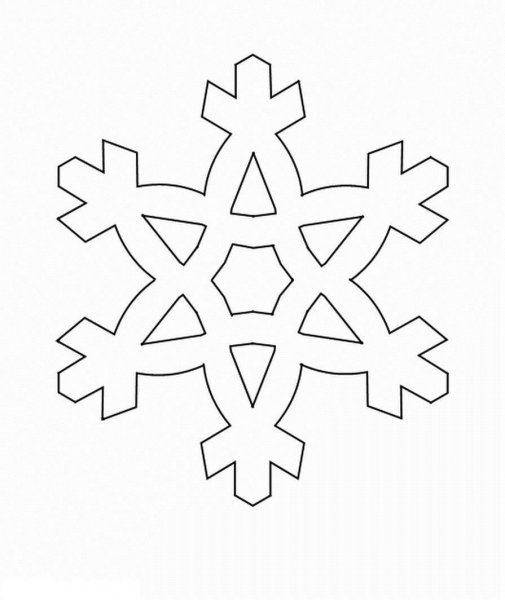 Снежинки картинки раскраски