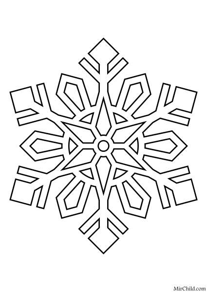 Снежинка раскраска