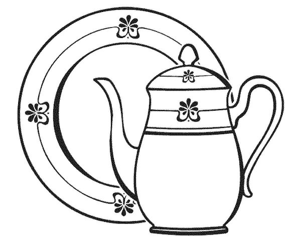 Раскраска посуда
