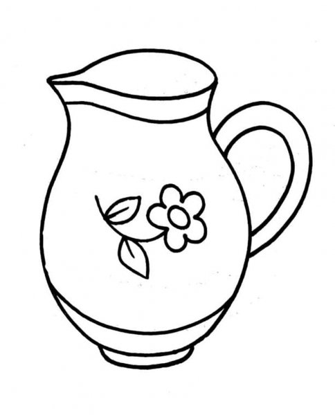 Кувшин раскраска для детей
