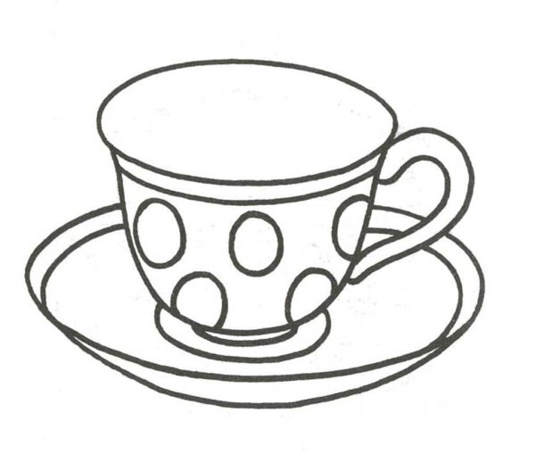 Раскраска посуда Кружка