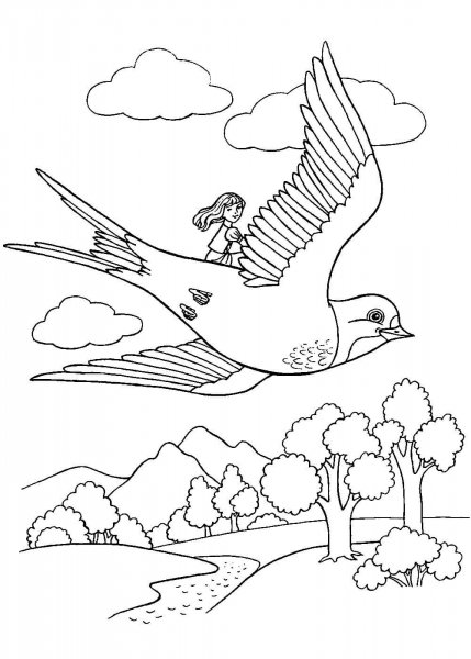 Перелетные птицы раскраска для детей