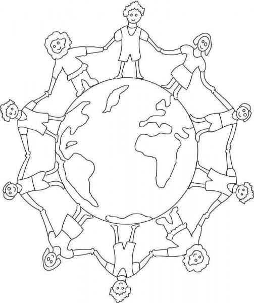 Мир раскраска для детей