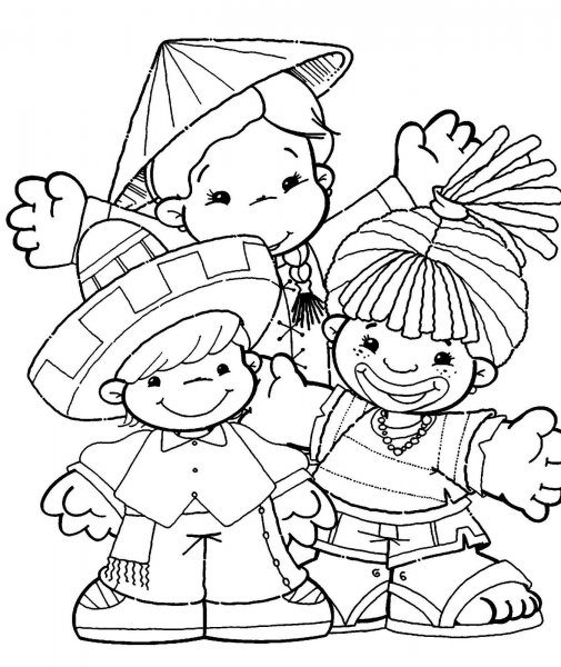 Раскраски к Дню толерантности для детей