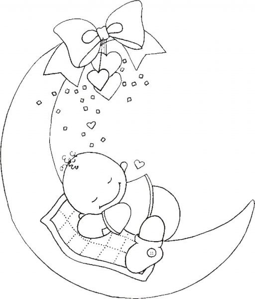 Раскраска колыбелька