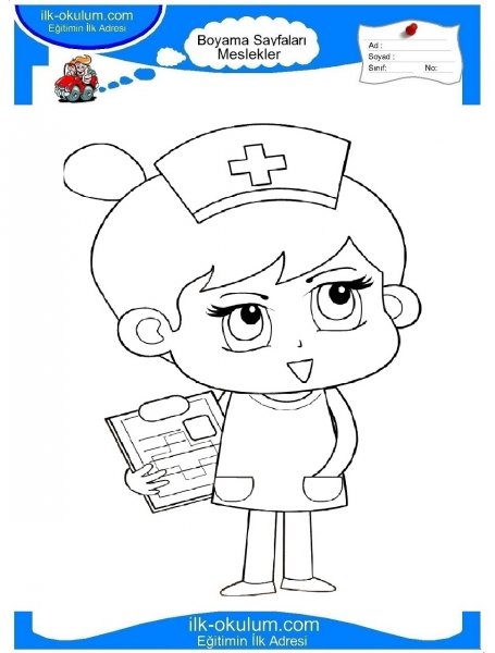 Доктор раскраска для детей