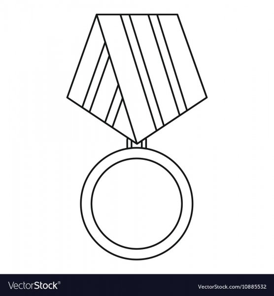 Медаль раскраска
