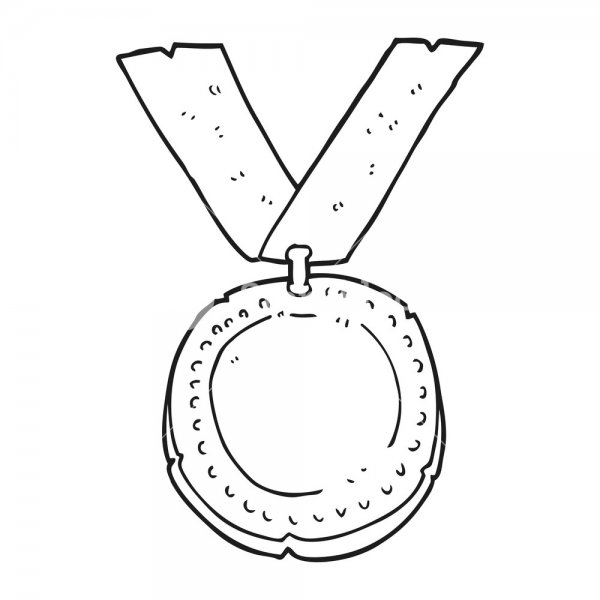 Золотая медаль раскраска