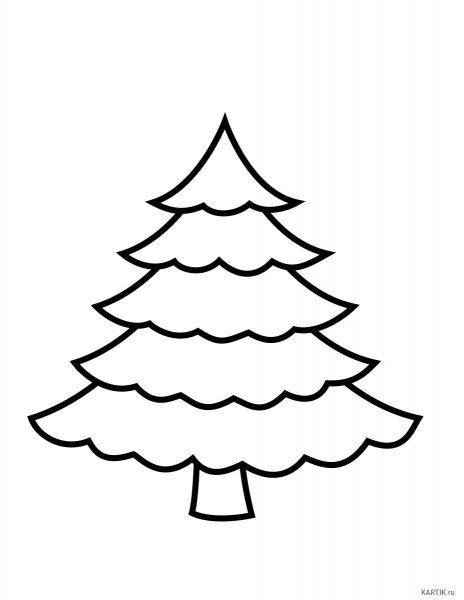 Новогодняя елка раскраска для детей