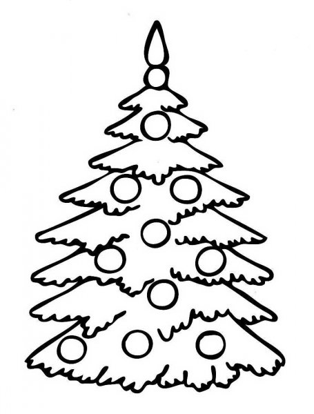 Новогодняя елка раскраска для детей
